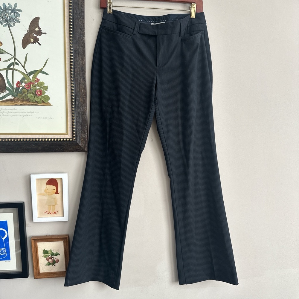 GAP Navy Pinstripe Modern Boot Pants